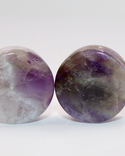 Amethyst double flare plugs