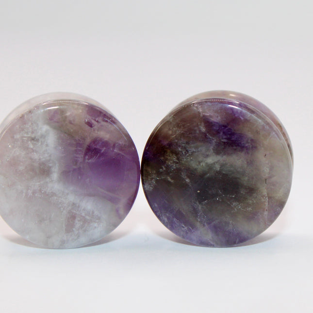 Amethyst double flare plugs