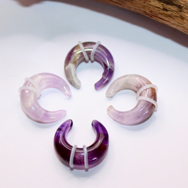 Amethyst pincher gauges pair purple EC Plugs