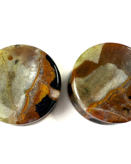 Polychrome Desert Jasper Double Flare Jewelry for Stretched Ears
