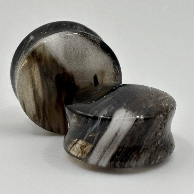 Black Smoke Glass Plugs