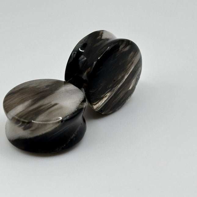 Black Smoke Glass Plugs