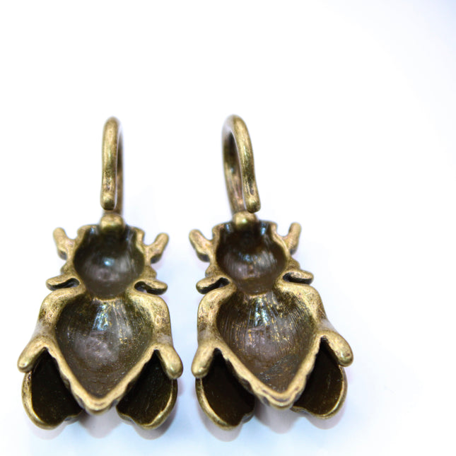 Brass Bee Ear Hangers – Bronzed 3.5mm Gauged Jewelry (Pair)