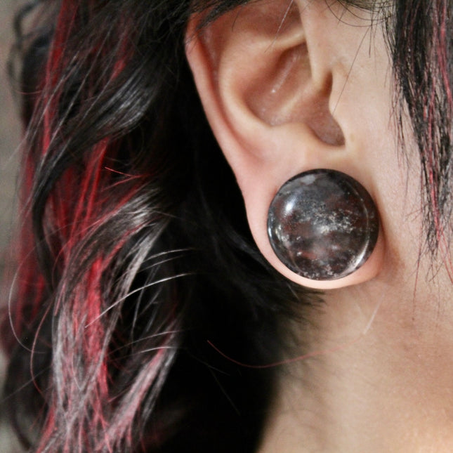 Brecciated Jasper Double Flare EC Plugs and Gems