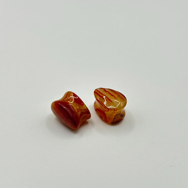 Carnelian Agate Tear Drop Gauges