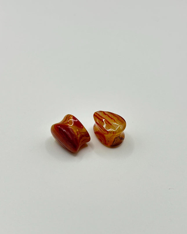 Carnelian Agate Tear Drop Gauges