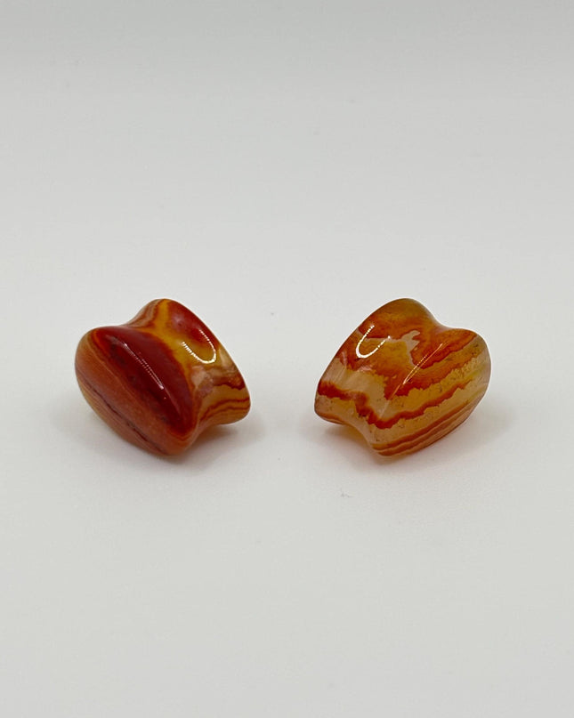 Carnelian Agate Tear Drop Gauges