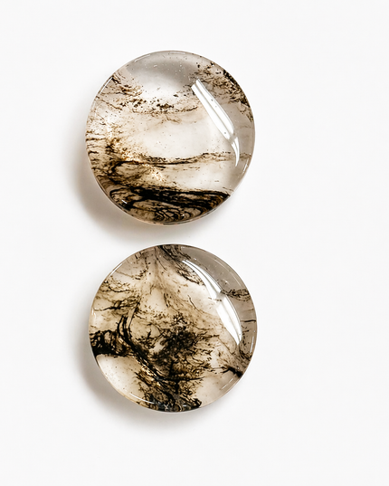 Smoky Black Glass Double Flare Jewelry for Stretched Ears