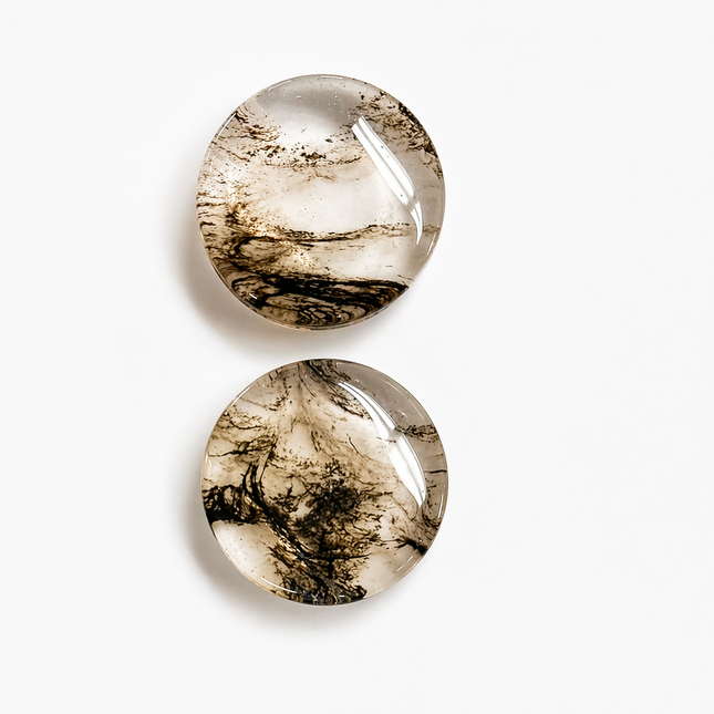 Smoky Black Glass Double Flare Jewelry for Stretched Ears