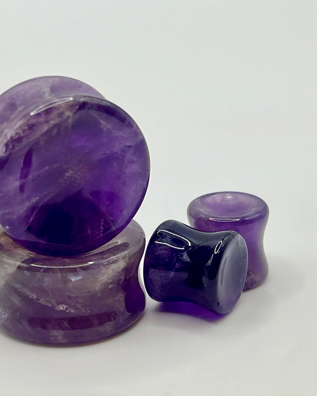 Amethyst Double Flare Plugs - EC Plugs