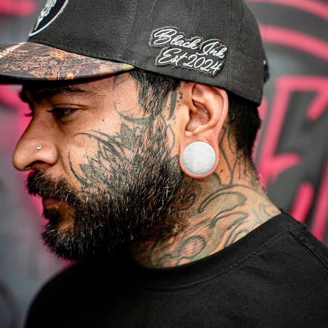 white quartz double flare gauges