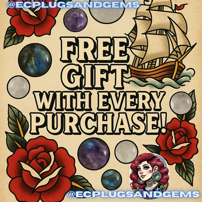 Rainbow Fluorite Double Flare Stone Plugs – Natural Crystal Gauges Pair