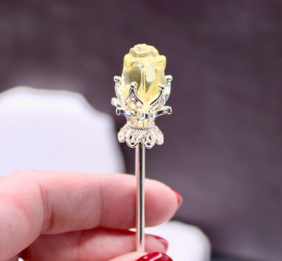 Fluorite Rose Hairpins or Decor