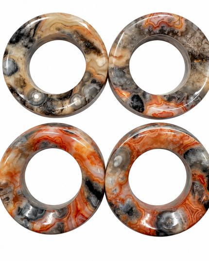 Crazy Lace Stone Tunnels for Gauged Ears