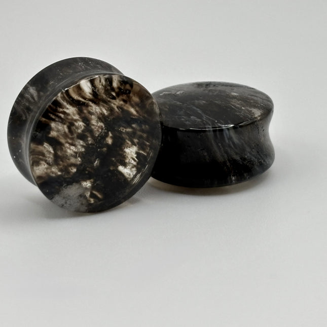 Black Smoke Glass Plugs
