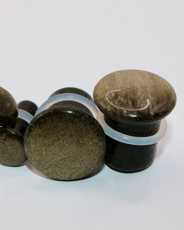 Gold Obsidian Single flare plugs