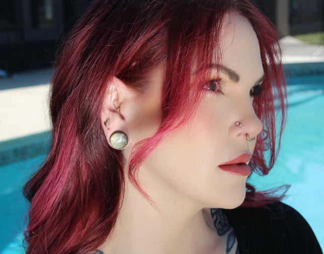 Gold Obsidian Single flare plugs