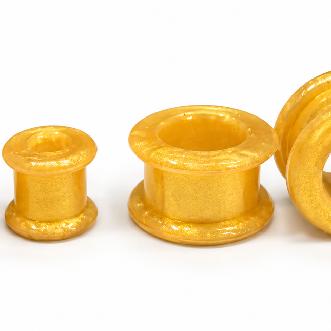 Copper-Gold Premium Skin-Friendly Silicone Tunnels for Stretched Ears