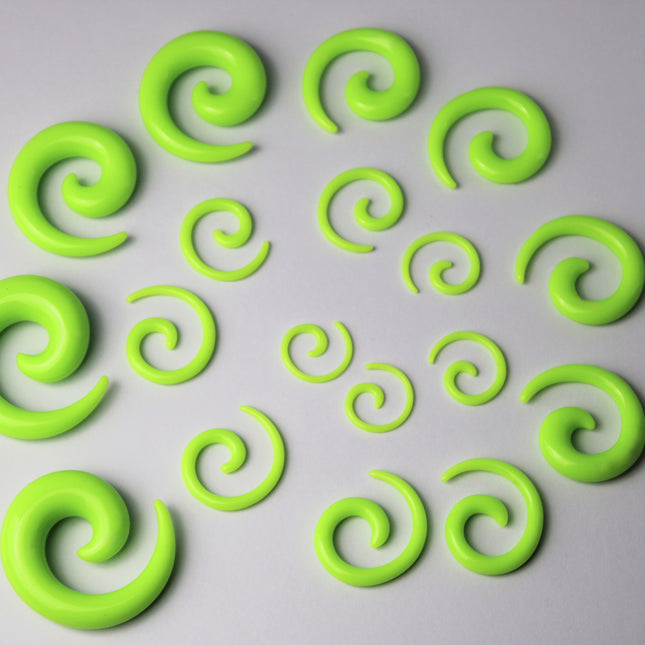 Green UV Gauge Spirals