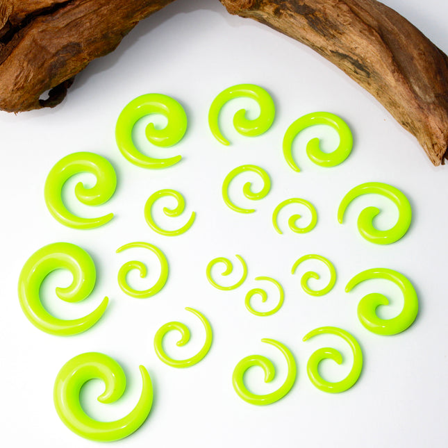 Green UV Gauge Spirals
