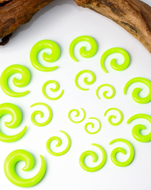 Green UV Gauge Spirals