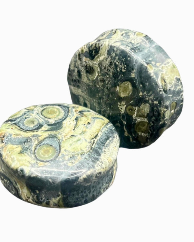 Green eye jasper double flare