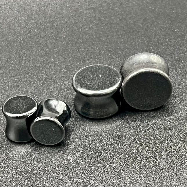 Hematite Double Flare Plugs - EC Plugs