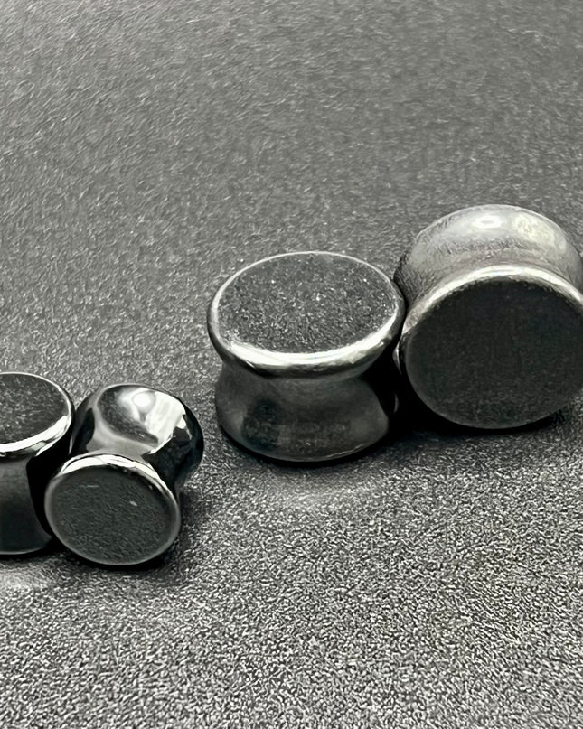Hematite Double Flare Plugs - EC Plugs