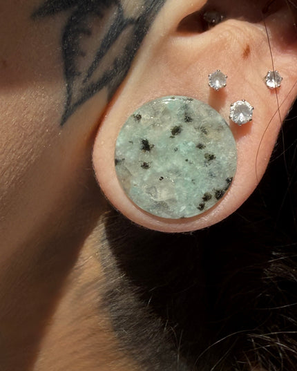 Kiwi Jasper Stone Double Flare Plugs/Gauges for Stretched Ears