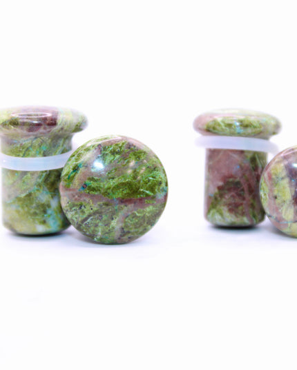 African Jade Plugs Single Flare Pair