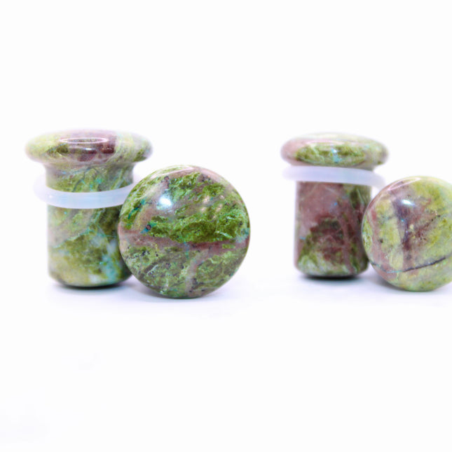 African Jade Plugs Single Flare Pair