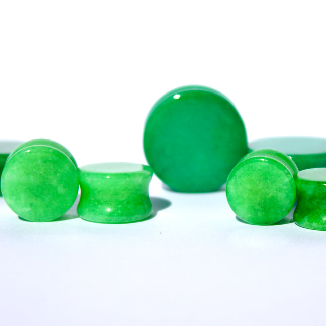 Jade Plugs – Double Flare Natural Stone Gauges 4mm-25mm
