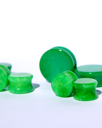 Jade Plugs – Double Flare Natural Stone Gauges 4mm-25mm