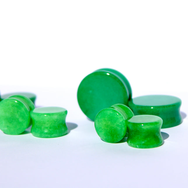 Jade Plugs – Double Flare Natural Stone Gauges 4mm-25mm