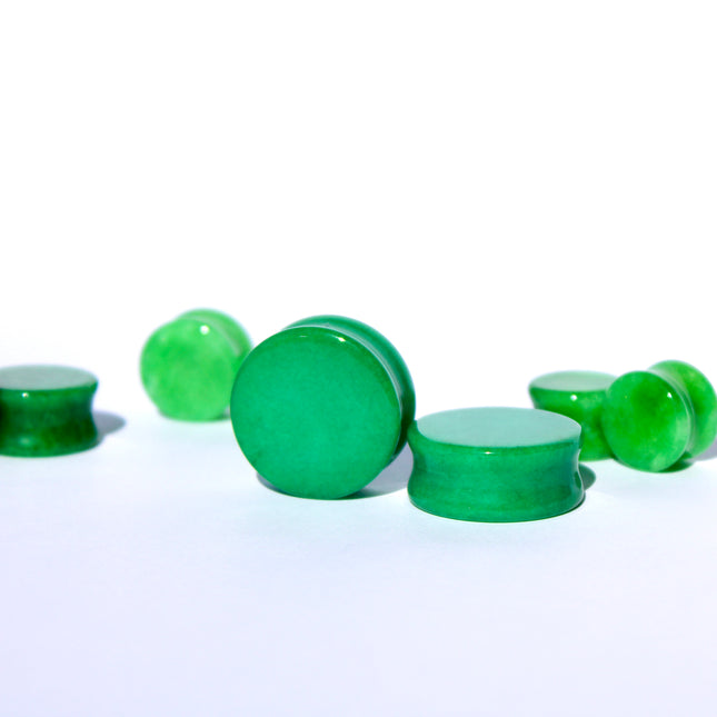 Jade Plugs – Double Flare Natural Stone Gauges 4mm-25mm