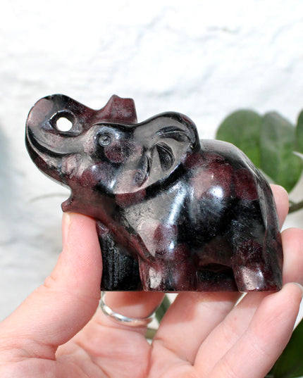 Crystal Elephant Carving – 3.5 Inch Polished Stone Elephant Figurine You Pick Your Exact Piece