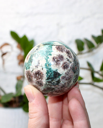 Green Cherry Flower Agate Spheres You Pick! Green, Pink, Red, and Cream Crystal Ball