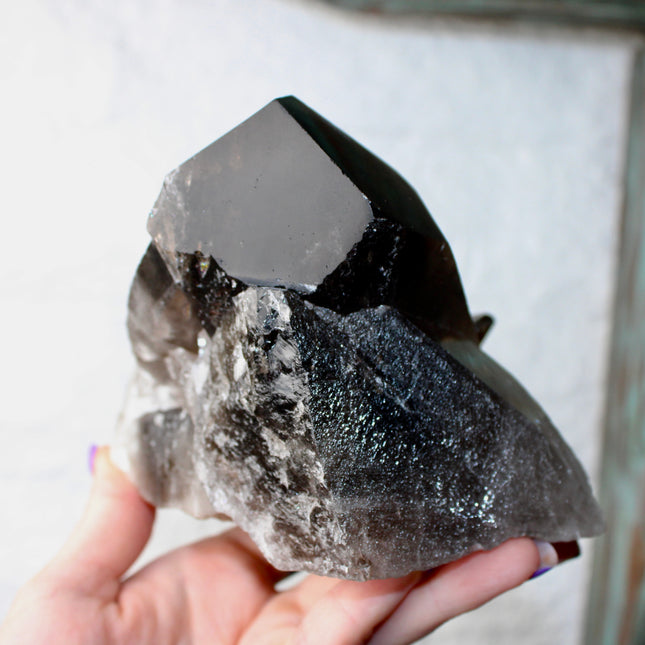 XL Smoky Quartz Specimen – 3 lb Natural Raw Quartz Cluster