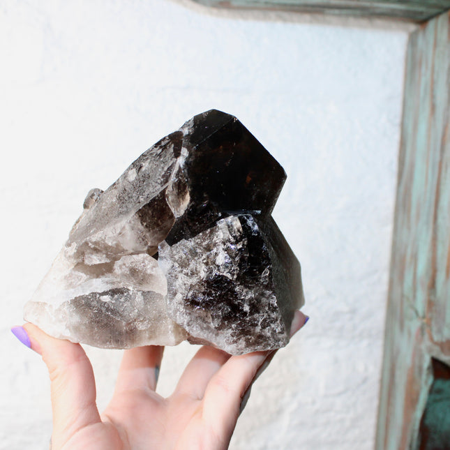 XL Smoky Quartz Specimen – 3 lb Natural Raw Quartz Cluster