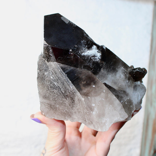 XL Smoky Quartz Specimen – 3 lb Natural Raw Quartz Cluster