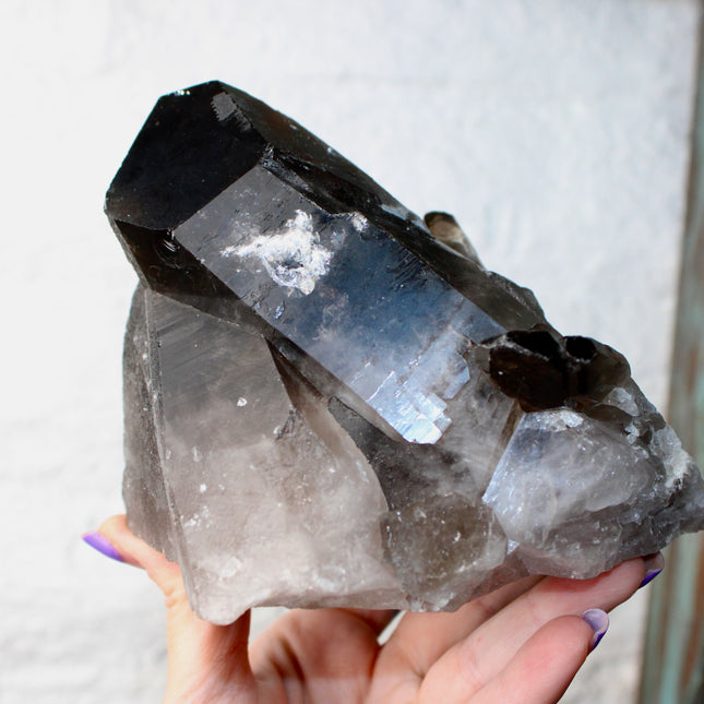 XL Smoky Quartz Specimen – 3 lb Natural Raw Quartz Cluster