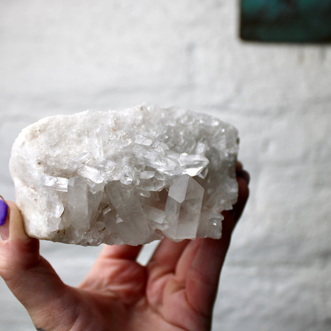 Raw Quartz Specimen – Natural Clear Quartz Cluster Display