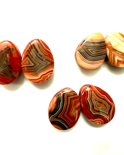 Sardonyx Teardrop Double Flare