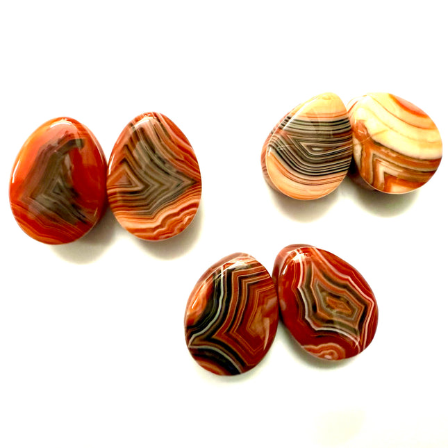 Sardonyx Teardrop Double Flare