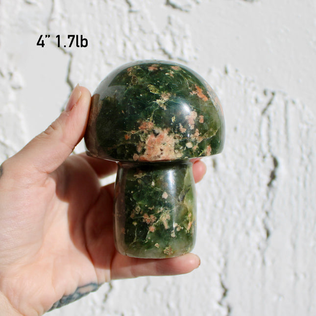 Ocean Jasper Mushroom Carving – Colorful Polished Natural Stone Mushroom You Pick Your Exact Piece!