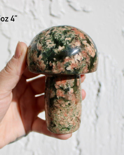 Ocean Jasper Mushroom Carving – Colorful Polished Natural Stone Mushroom You Pick Your Exact Piece!