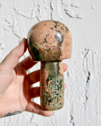 Ocean Jasper Mushroom Carving – Colorful Polished Natural Stone Mushroom You Pick Your Exact Piece!