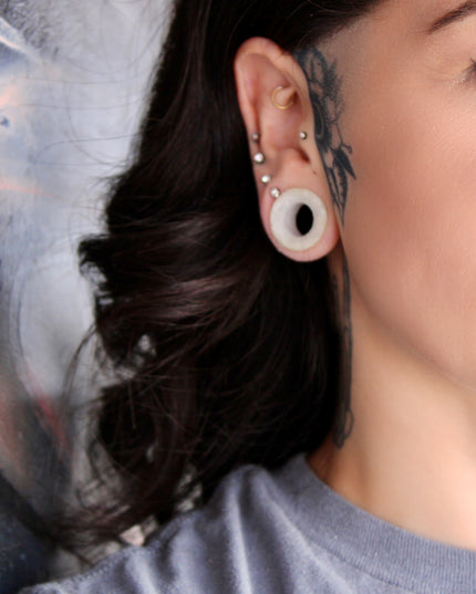 Jadeite Tunnel Plugs Natural Stone Pair