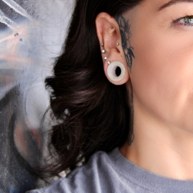 Jadeite Tunnel Plugs Natural Stone Pair