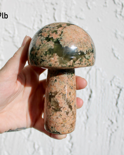 Ocean Jasper Mushroom Carving – Colorful Polished Natural Stone Mushroom You Pick Your Exact Piece!